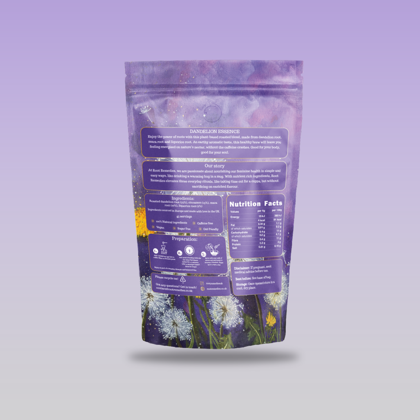 Dandelion Essence: A roasted rooty blend