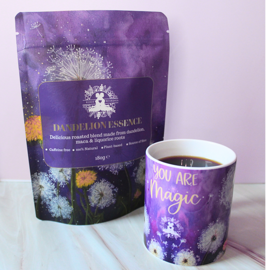 Dandelion Magic Bundle: mug and Dandelion Essence bag